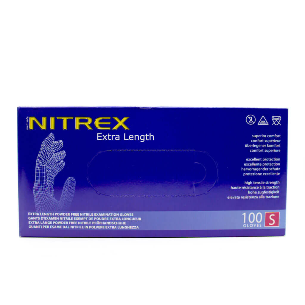 Gewend Persoonlijk heerser Nitrex Extra Lange Nitril Handschoenen (300mm)